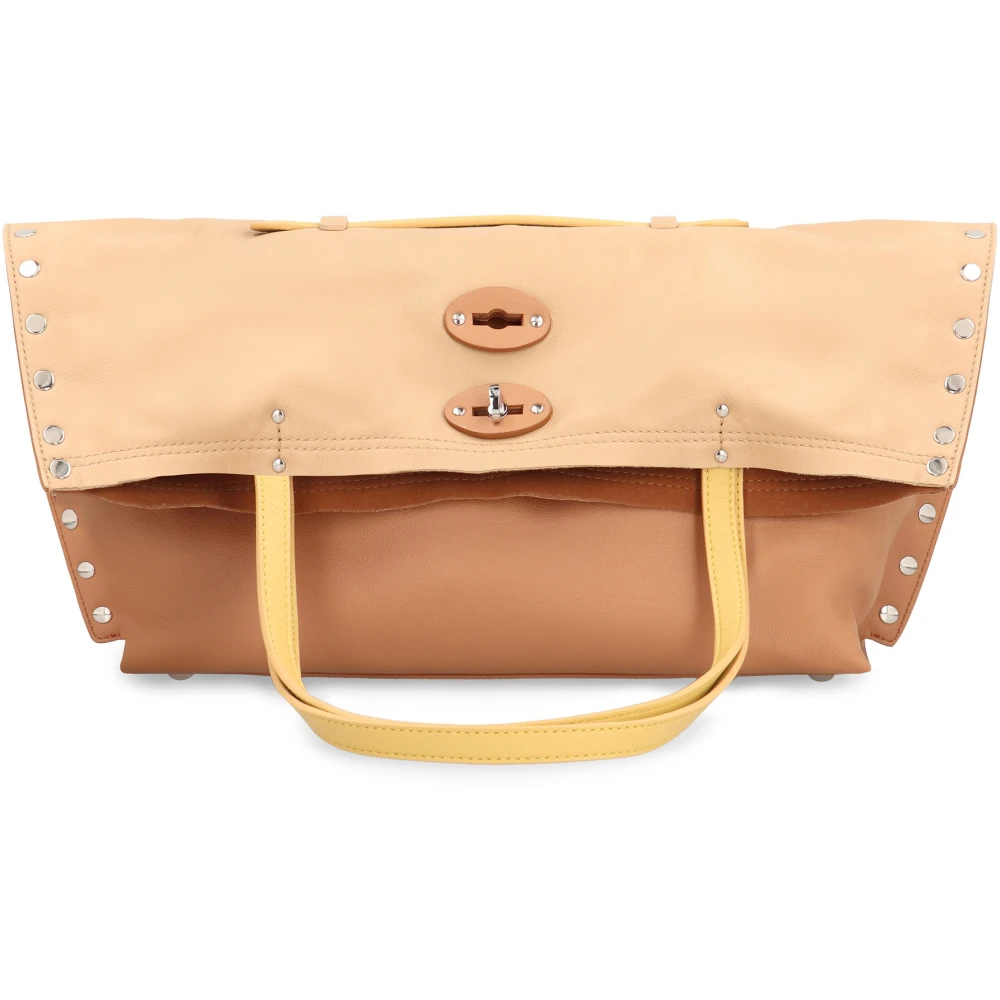 Zanellato Gestikte Leren Tote Tas Beige Dames