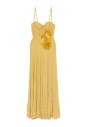robe-moutarde-paillettes-fleurs