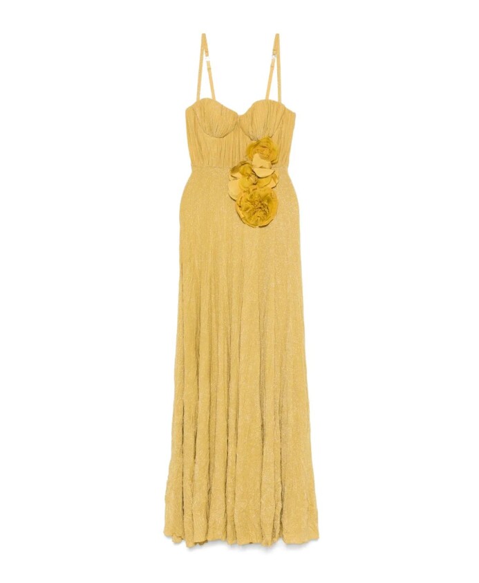 robe-moutarde-paillettes-fleurs
