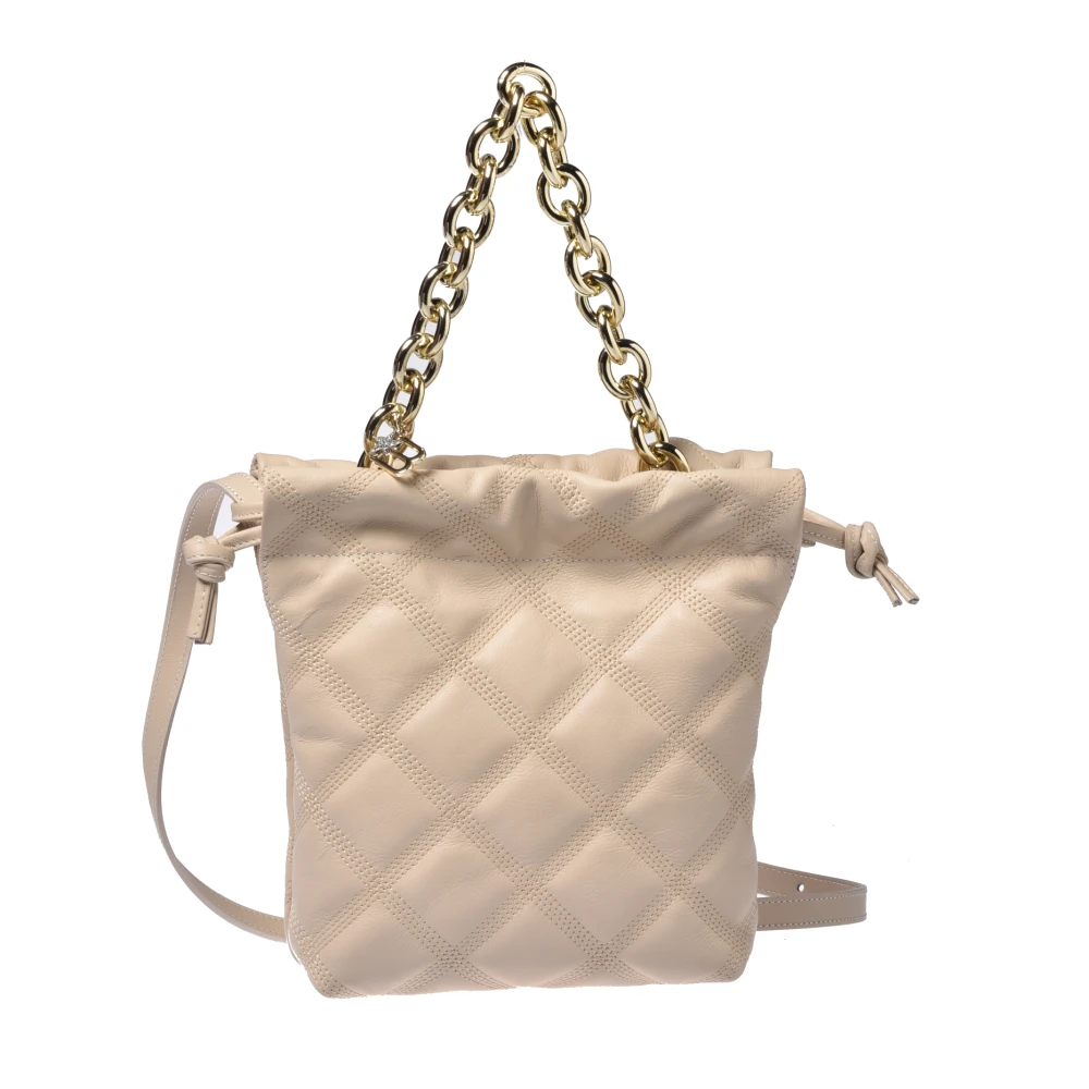 Baldinini Women's Beige Handbags, One Size, Quilted Leather Handbag