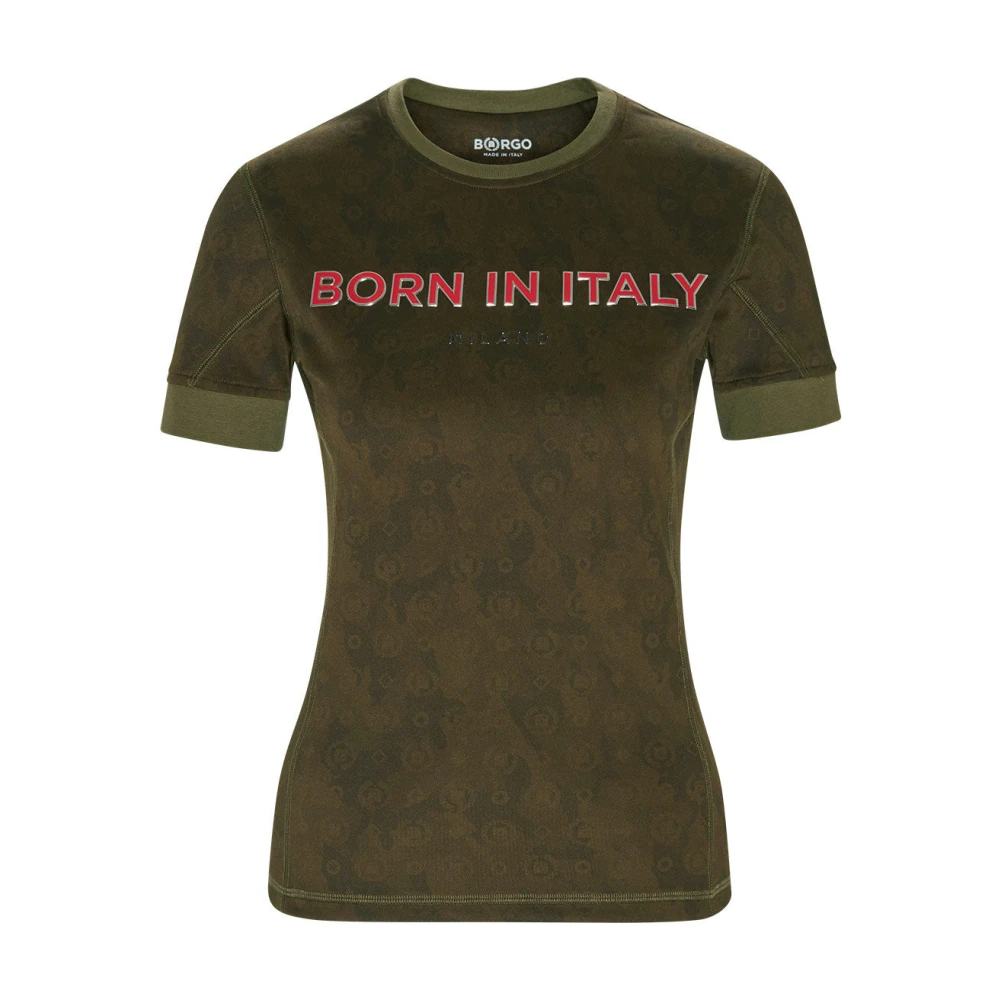 Borgo Fiorano Camo T-shirt Green Dames