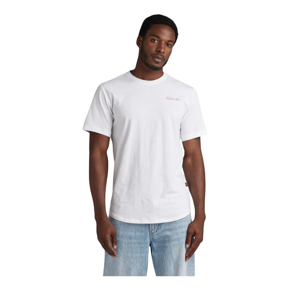 G-Star Korte Mouw Mode T-shirt White Heren