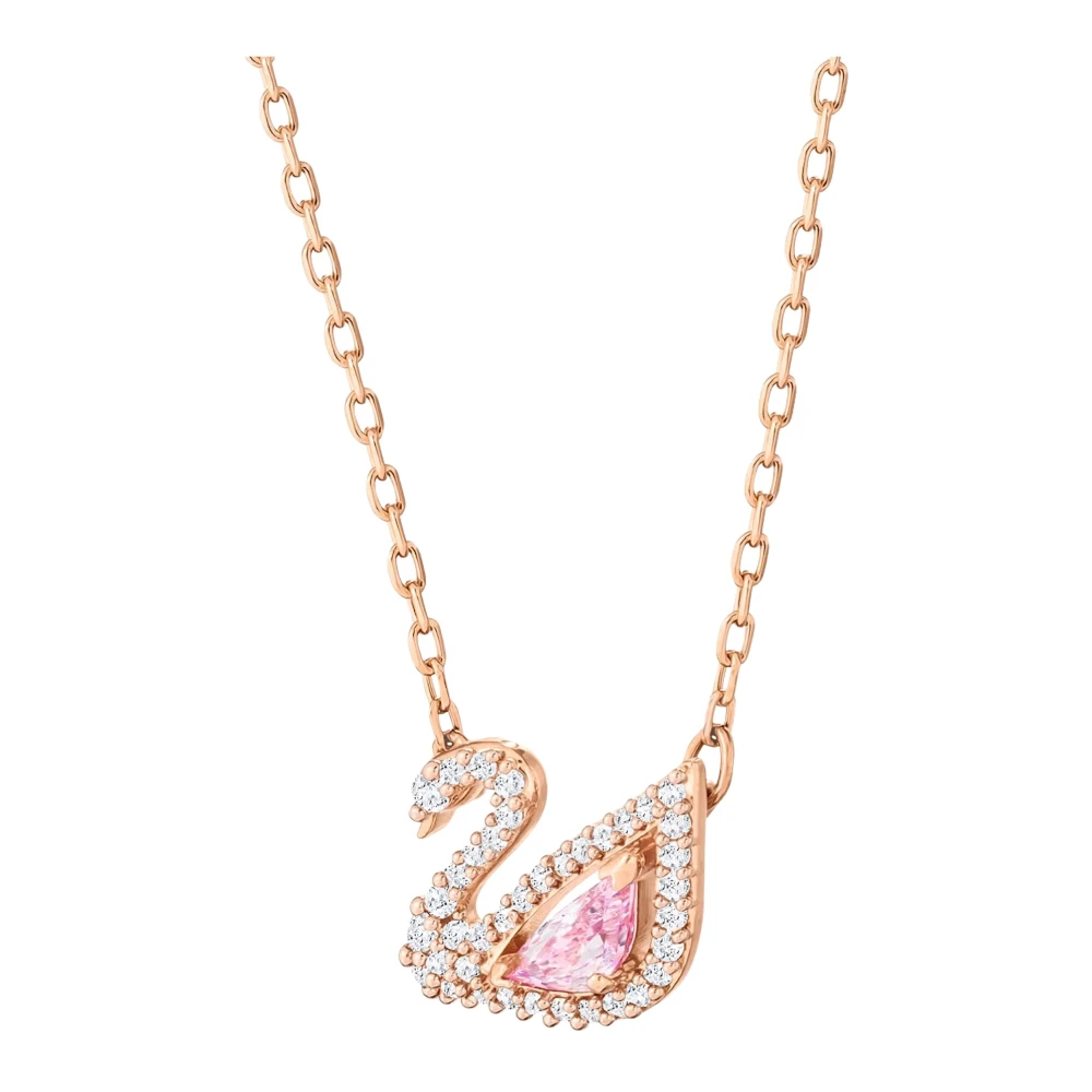 Swarovski , Necklaces, Female, Pink, One Size, Women's Swan Necklace Pink Swan 5469989
