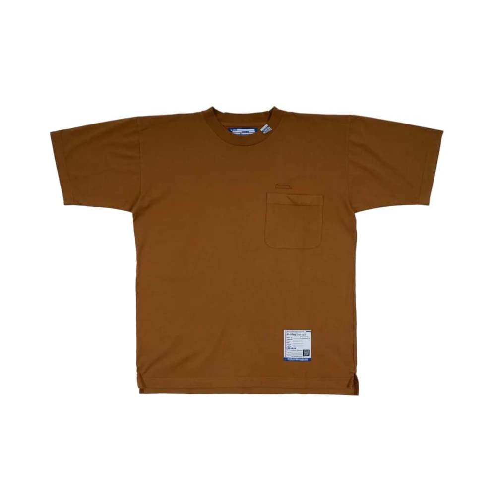 Mihara Yasuhiro Geborduurde Bruine Tee Brown Heren
