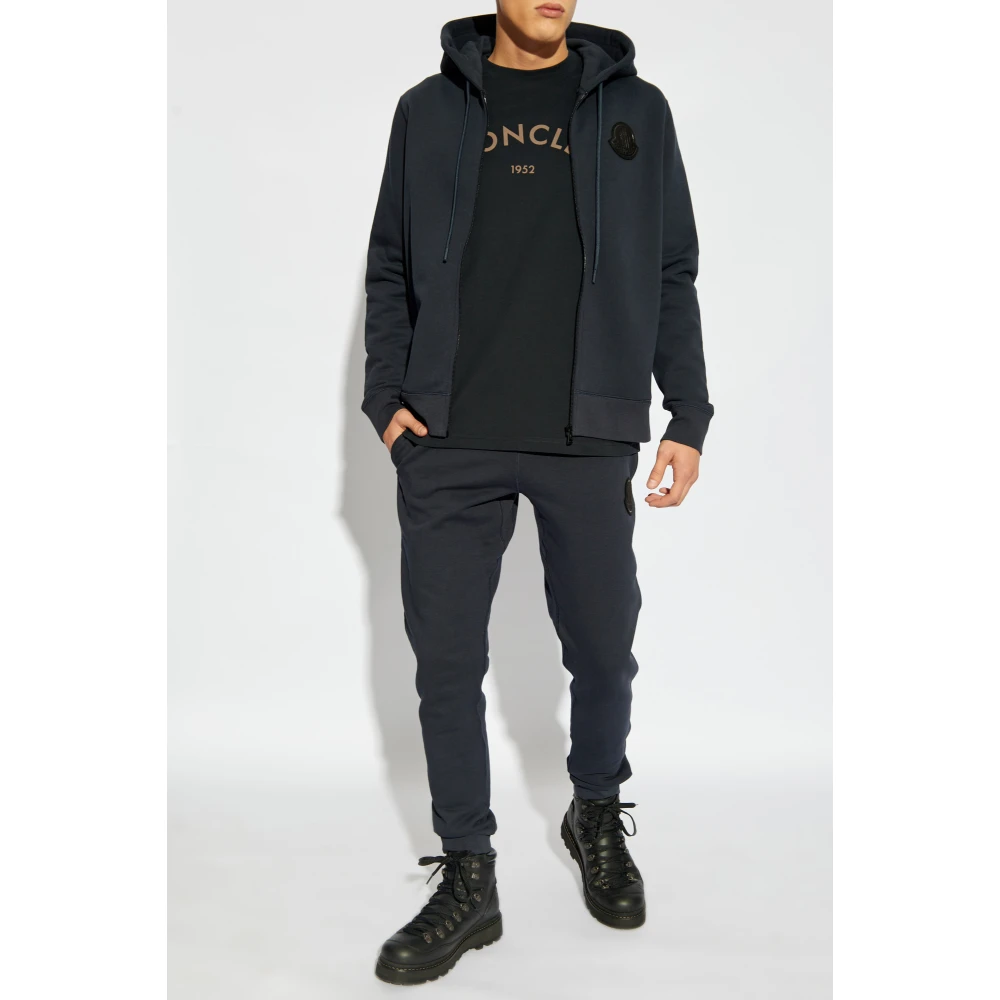 Moncler Sweatpants met logo Blue Heren