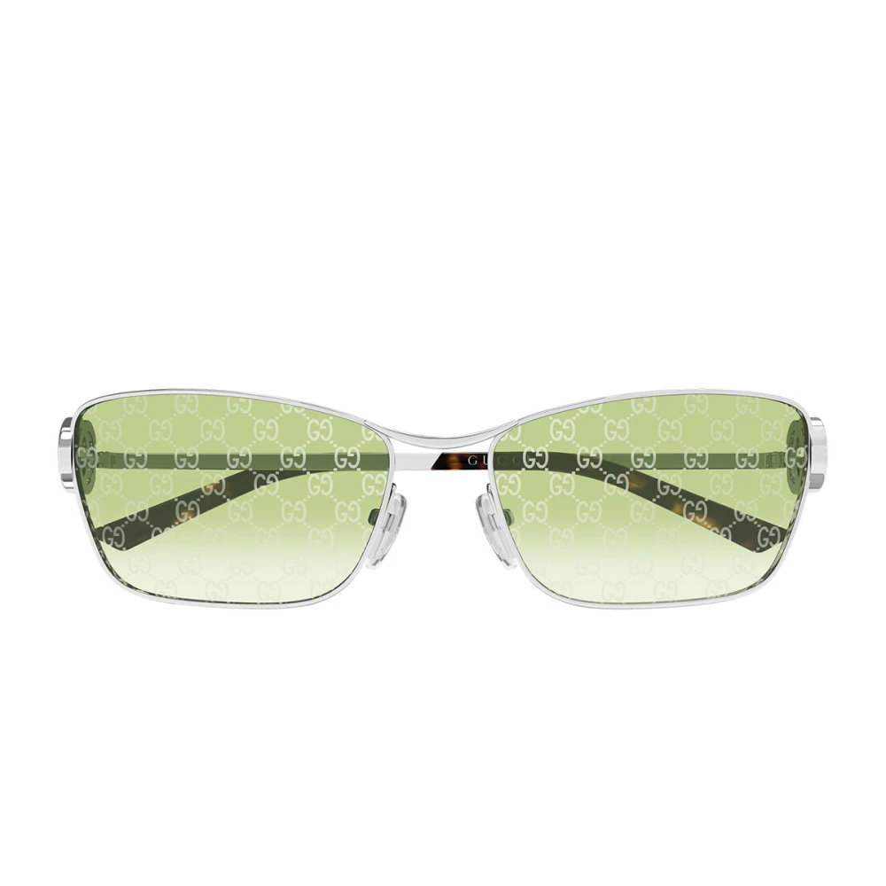 Gucci Unisex Gray Sunglasses, 58 Mm, Rectangular Frame Sunglasses