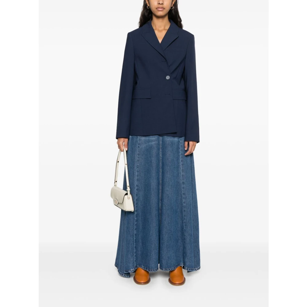 Semicouture Blauwe jas Dames Buitenkleding Blue Dames