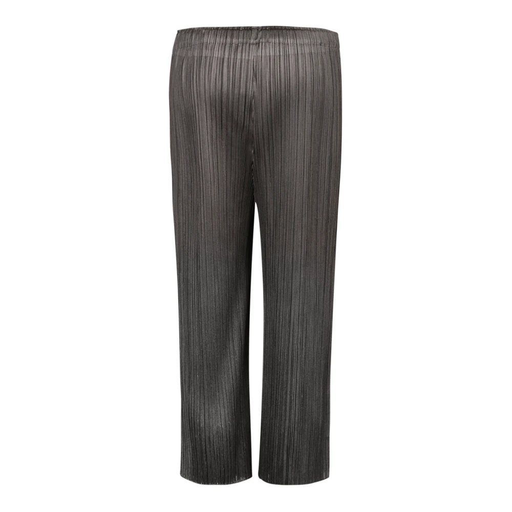 Issey Miyake Geplooide hoge taille houtskoolbroek Black Dames