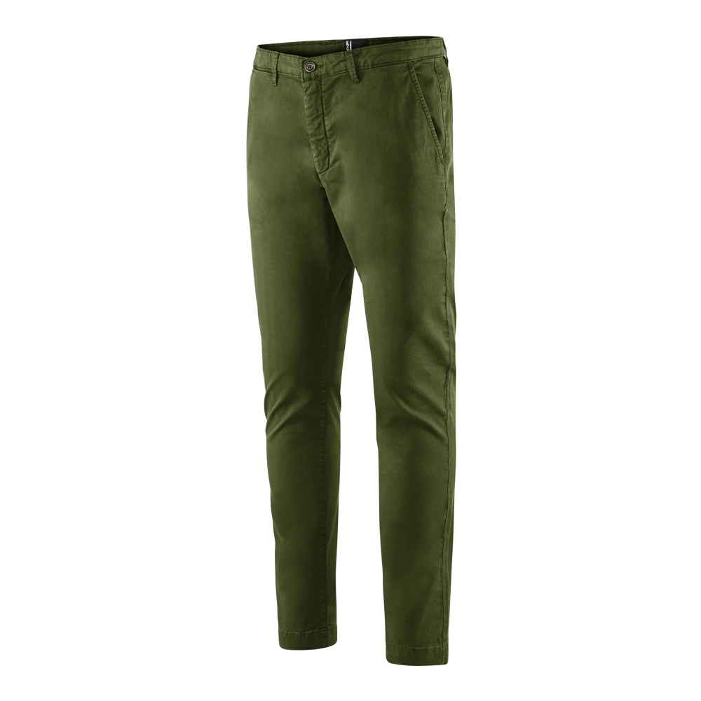BomBoogie Stretch Katoen Chino Broek Green Heren