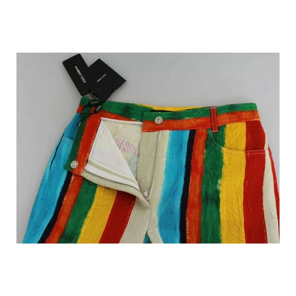 Dolce & Gabbana Gestreepte Hoge Taille Flare Broek Multicolor Dames