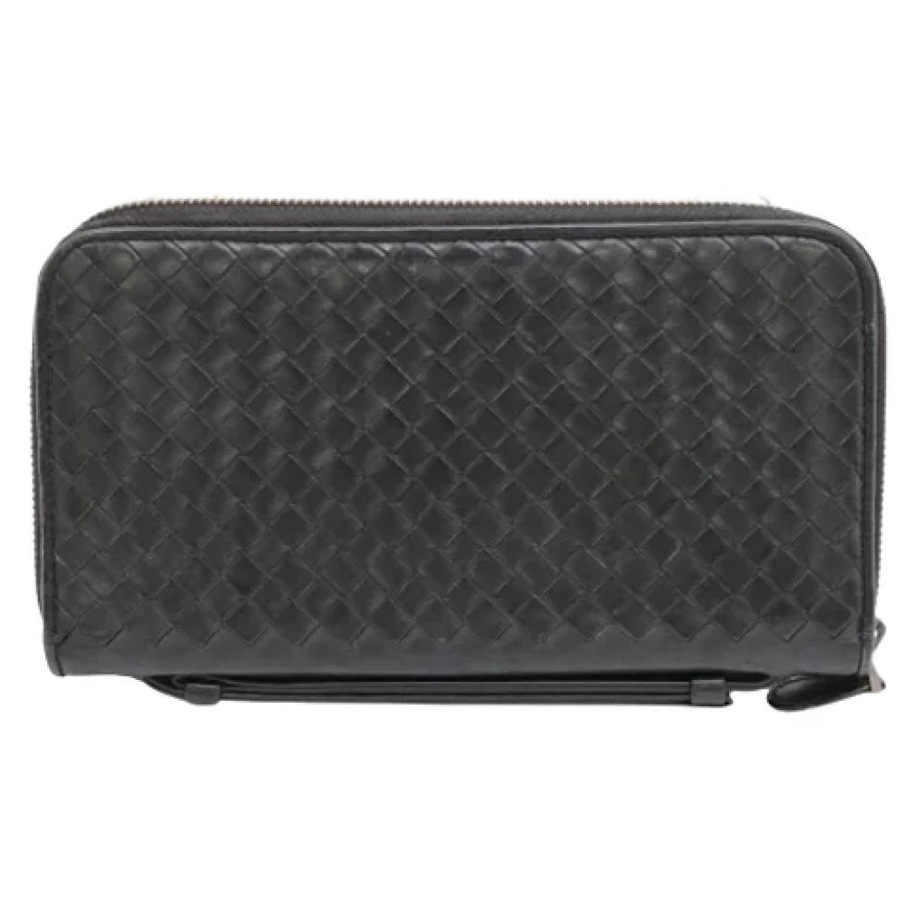 Bottega Veneta Vintage Pre-owned Leather wallets Black Dames