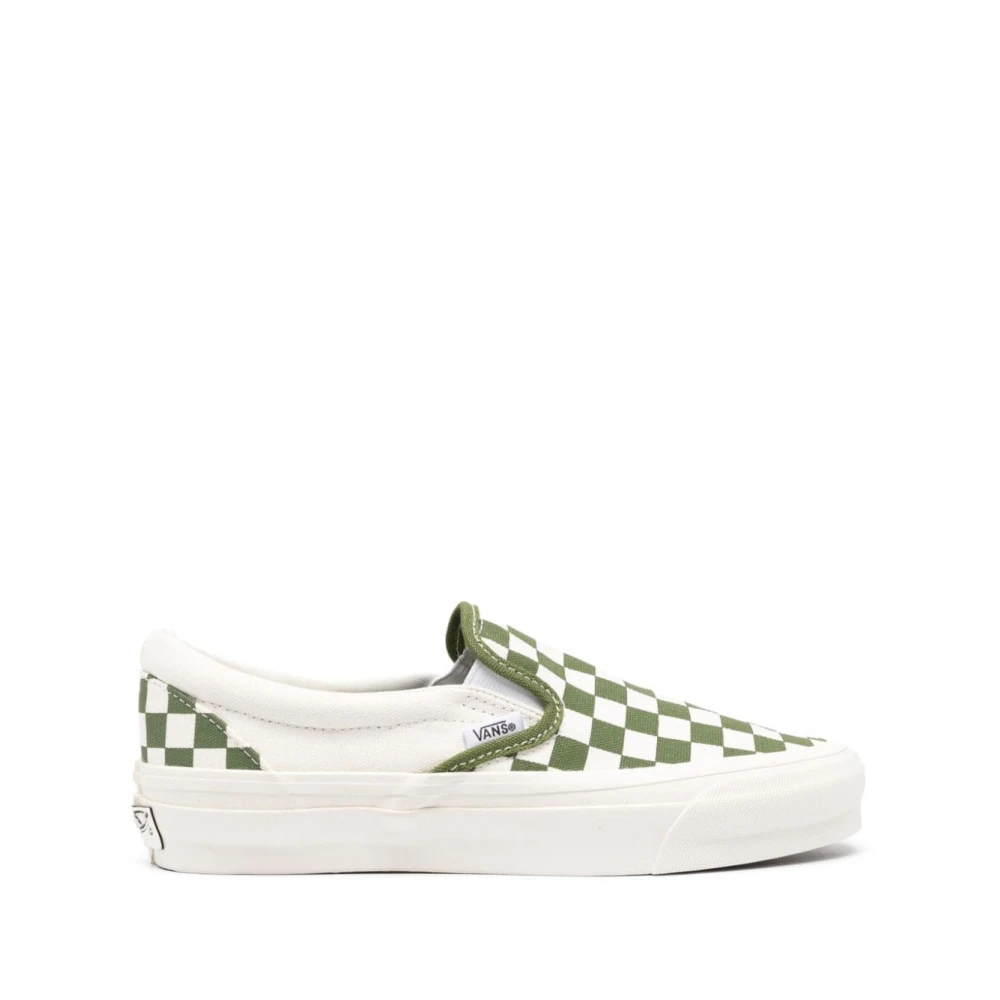 Vans Gröna Slip-On Schack Skor Green, Dam