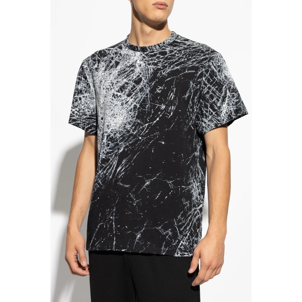 alexander mcqueen T-shirt met print Black Heren
