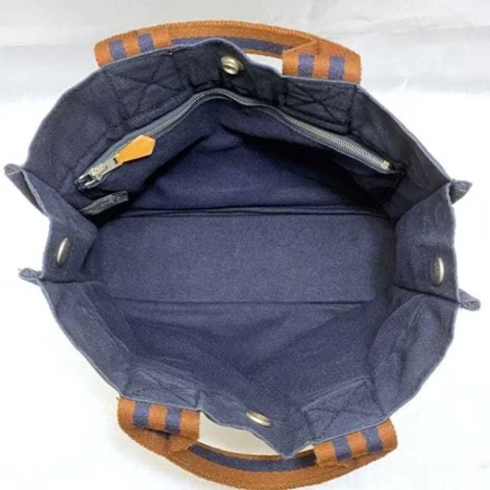 Hermès Vintage Pre-owned Canvas handbags Blue Unisex