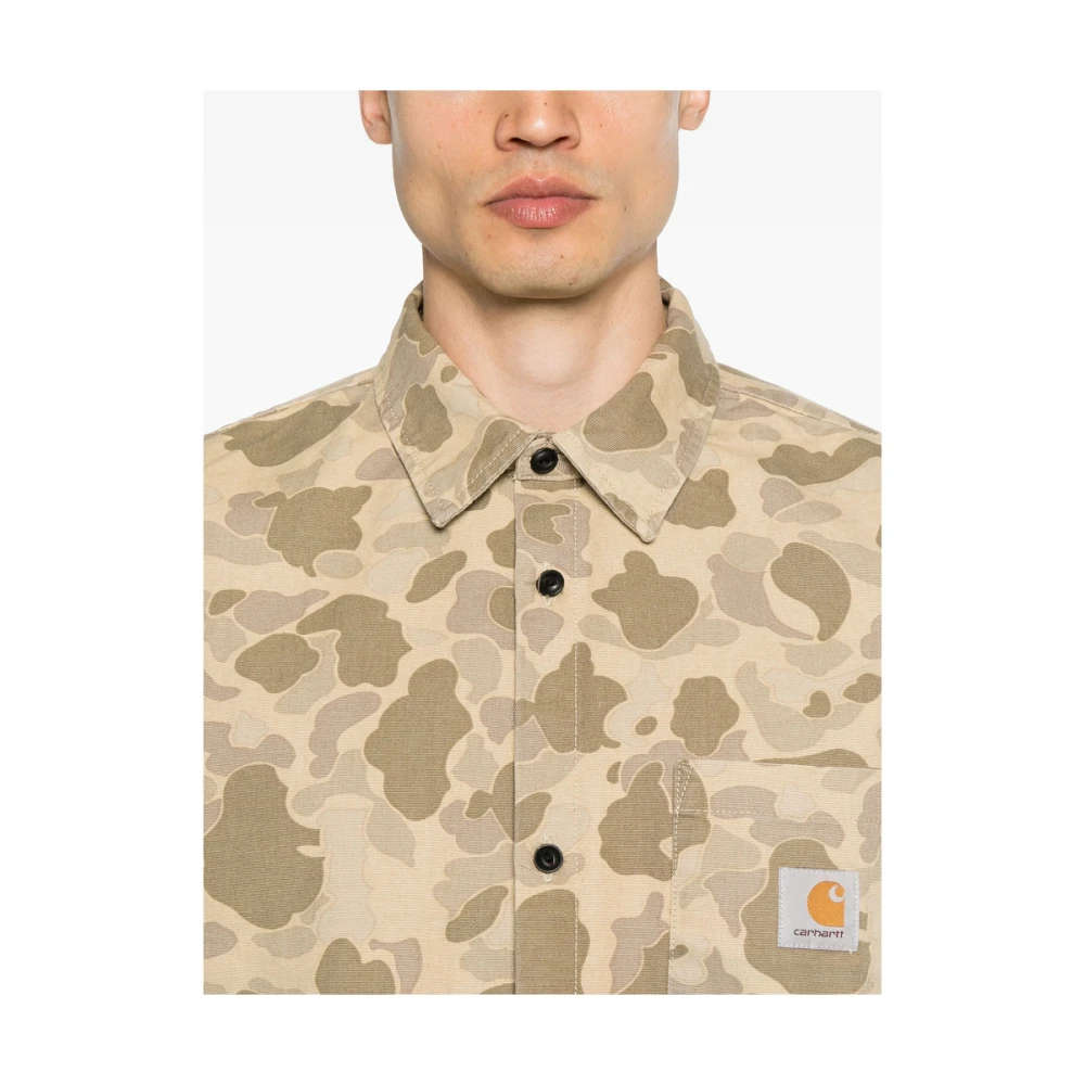 Carhartt WIP Lichtbruine Overhemd met Logo Brown Heren