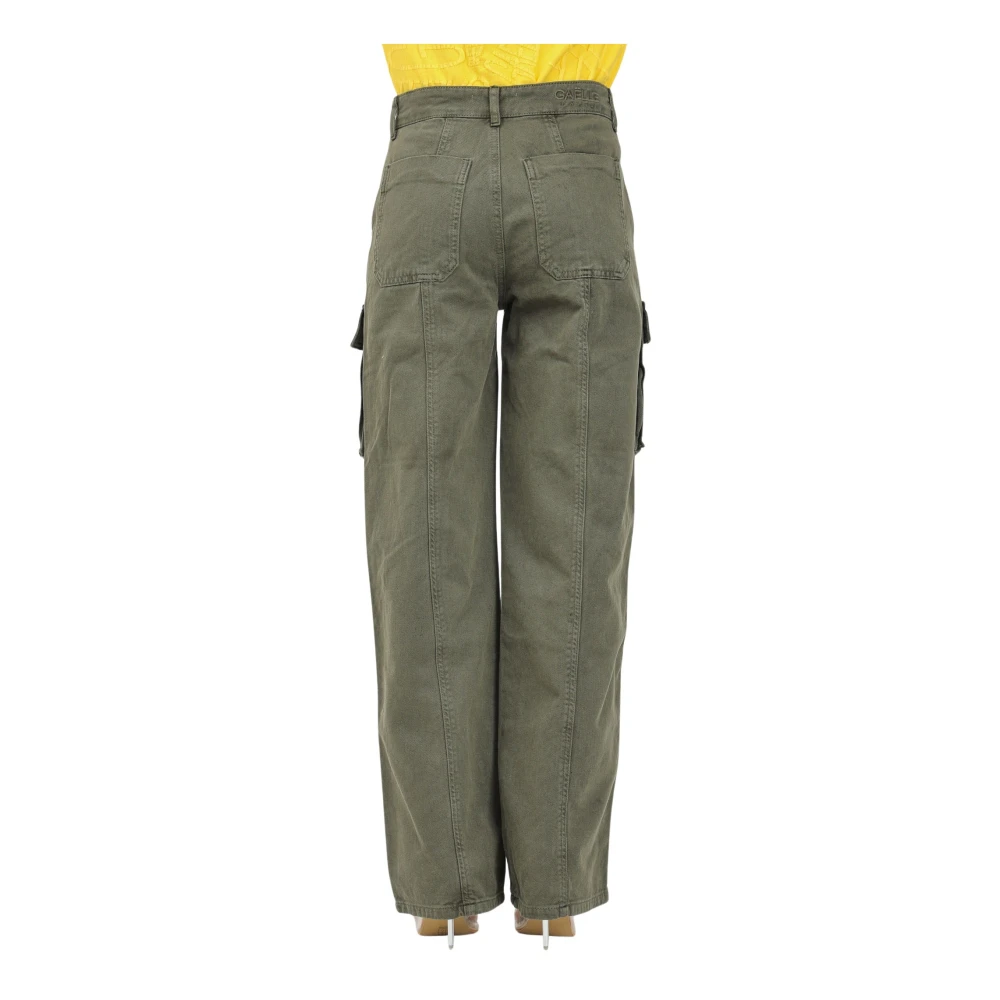 Gaëlle Paris Groene Cargo Jeans Moderne Stijl Green Dames