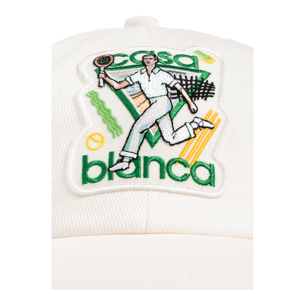 Casablanca Baseballpet met logo White Dames