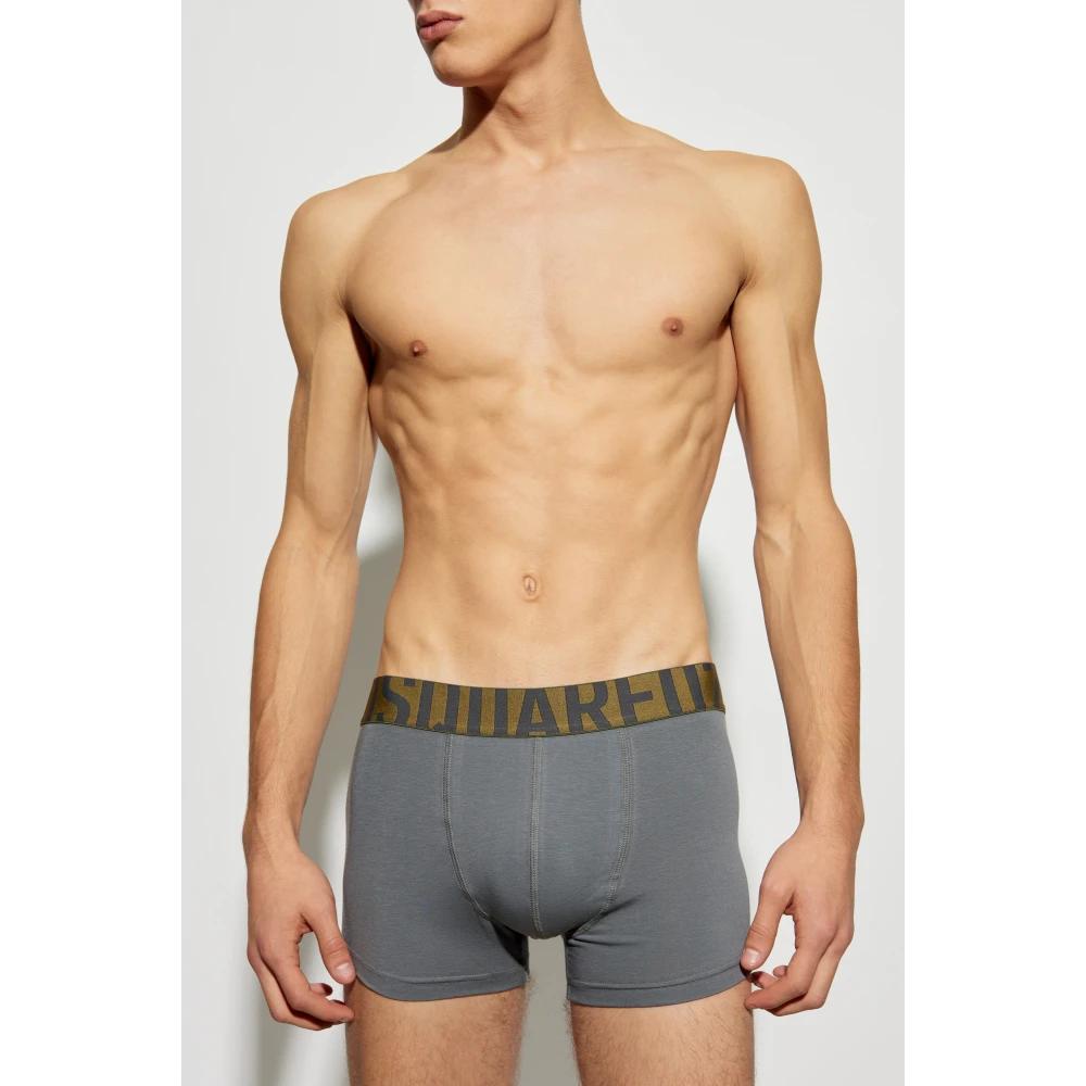 Dsquared2 Katoenen boxershorts met logo Gray Heren