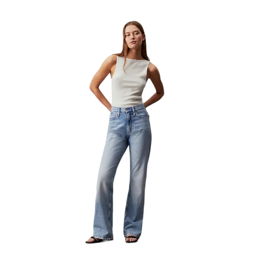 Calvin Klein Klassieke Denim Jeans voor Dagelijks Gebruik Blue Dames