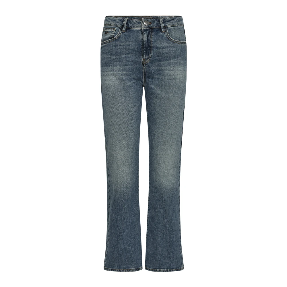 MOS MOSH Vintage Wash Flare Jeans Blauw Blue Dames