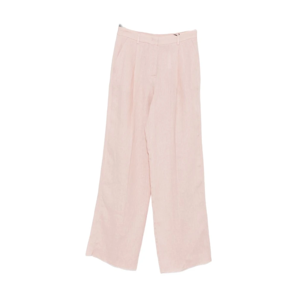 Marella Vrouw Roze Broeken Dames, L, Wide Broeken