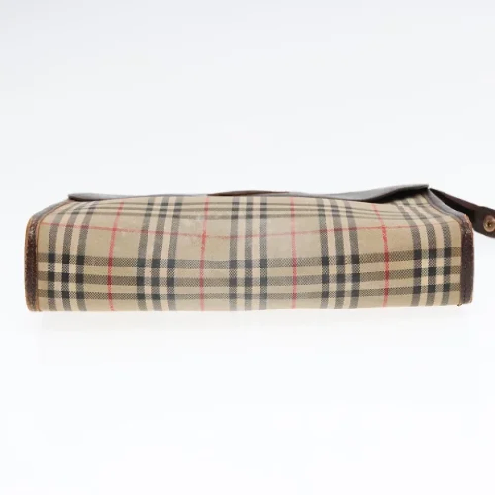Burberry Vintage Pre-owned Canvas clutches Beige Dames
