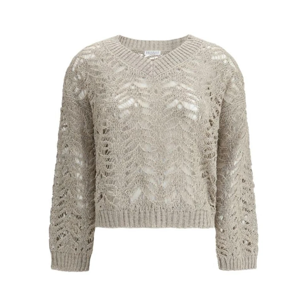 Knitwear > V-neck Knitwear - - Brunello Cucinelli - Modalova