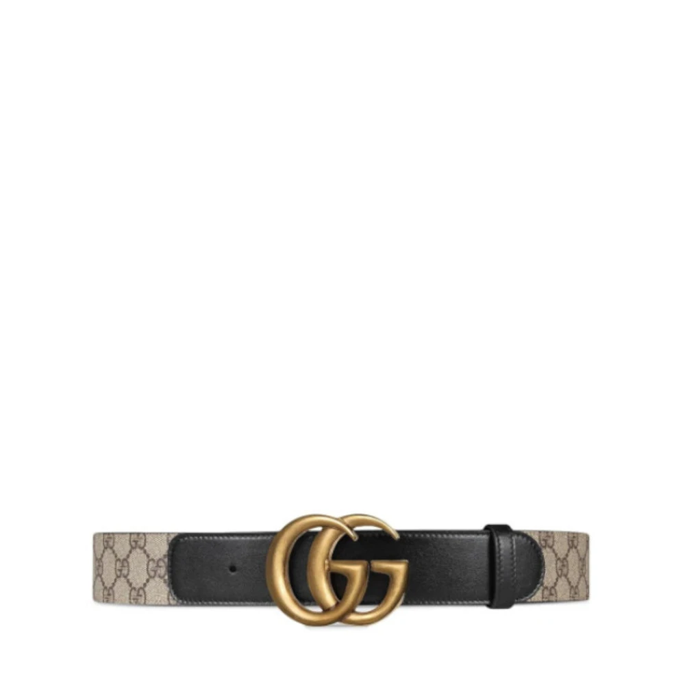 Gucci Belt With Double G Buckle Black, Dam