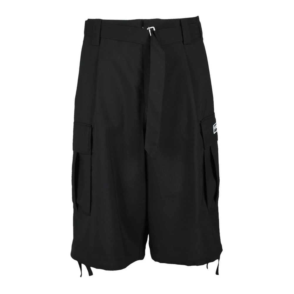 Kenzo Wollen Bermuda Shorts Black Heren