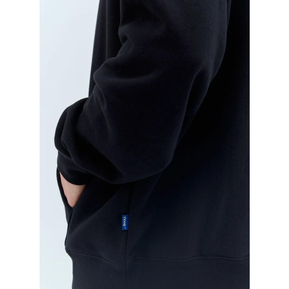 Awake NY Katoenen Fleece Hoodie Black Heren