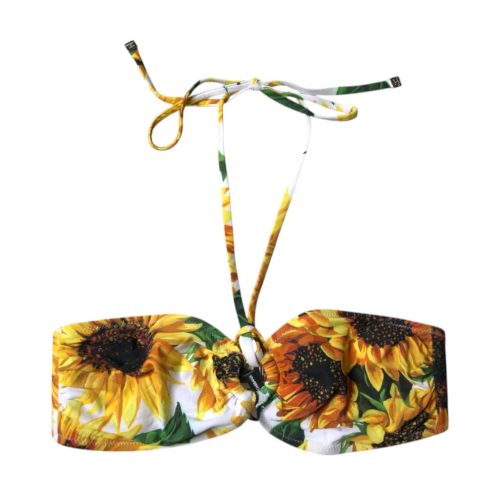 Dolce & Gabbana Women's Multicolor Floral Bandeau Bikini Top - Bikinis - S - Swimwear