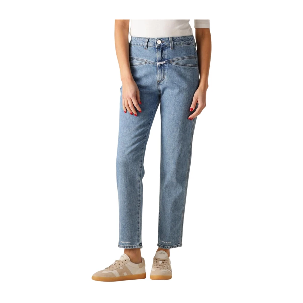 closed Blauwe Pedal Pusher Mom Jeans Blue Dames