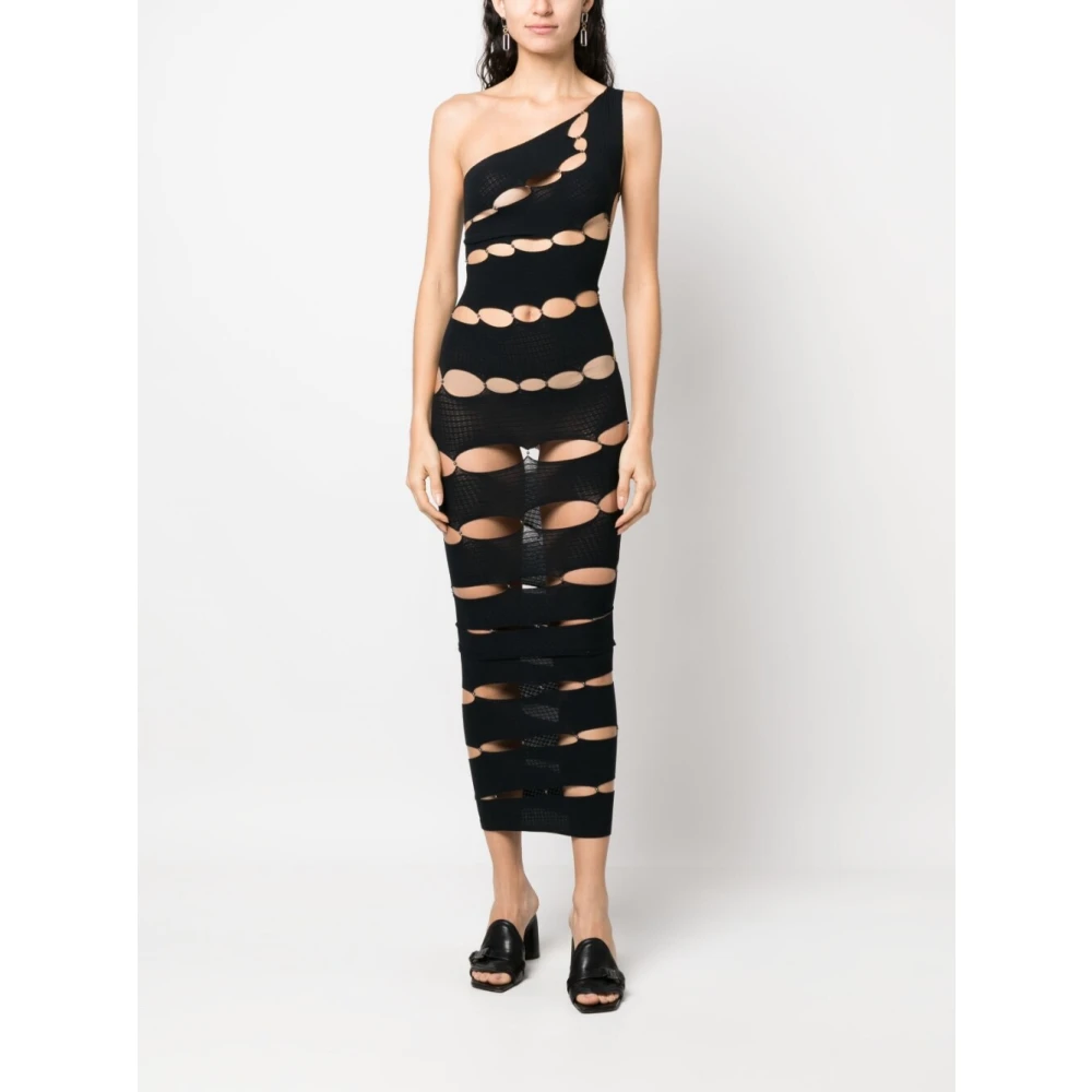 Rui Zwarte Bodycon Jurk met Uitsnijdingen Black Dames