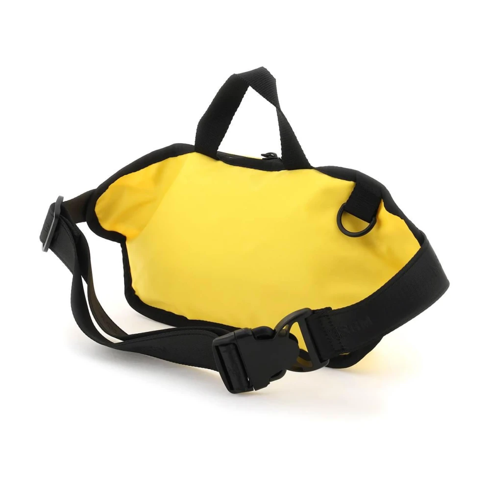 Msgm Nylon Beltpack met Leren Patch Logo Yellow Heren