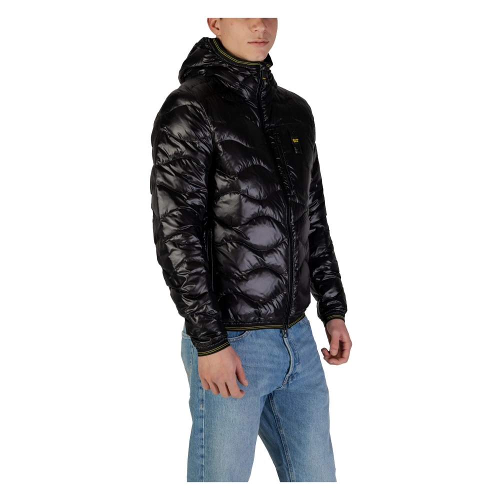Blauer Lichtgewicht Donsjassen Collectie voor Mannen Black Heren