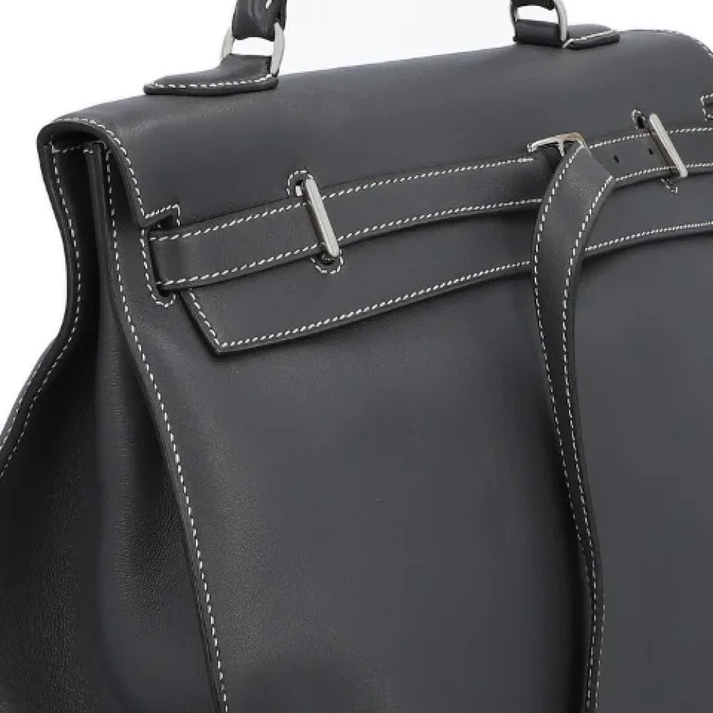 Hermès Vintage Pre-owned Leather handbags Black Dames