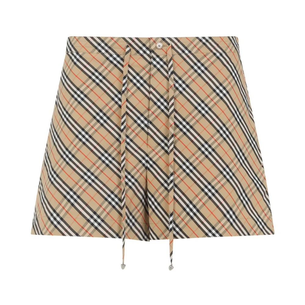 Burberry Vrouw Multicolor Check Pleated Mini Skirt