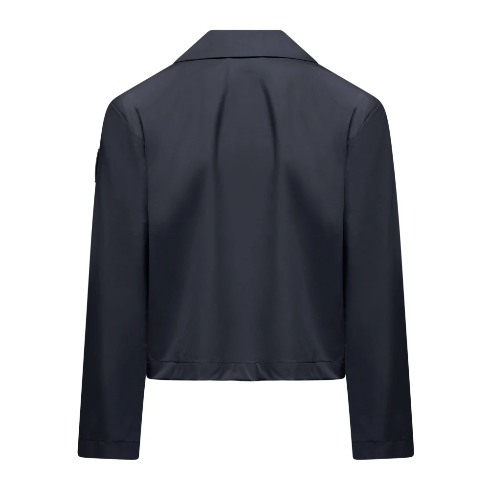 BomBoogie Ongevoerde Gabardine Jas met Kraag Blue Dames
