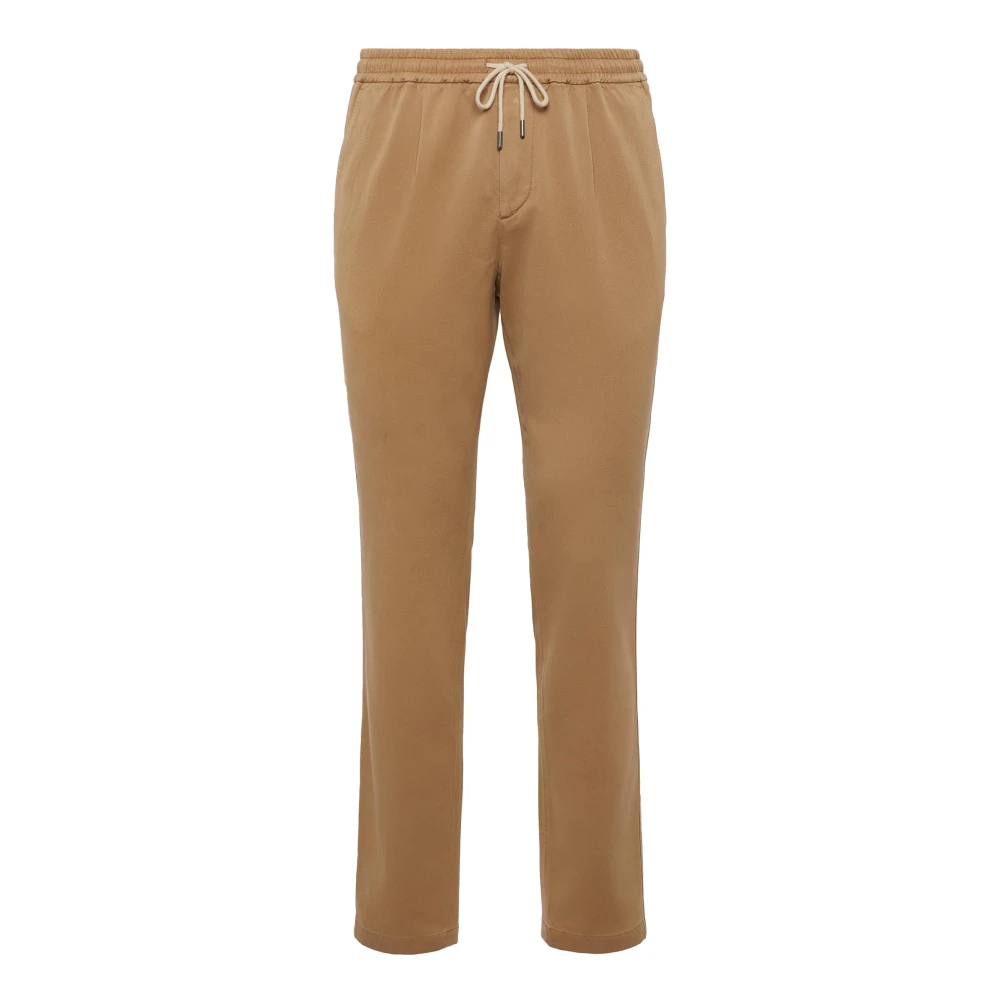 Boggi Milano Stretch katoen Tencel broek Brown Heren