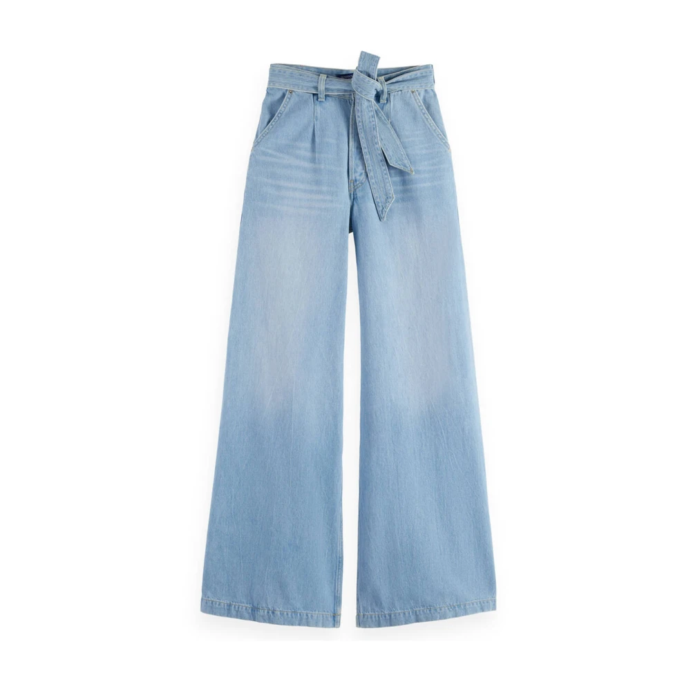 Scotch & Soda Wide Leg Luna Blue Jeans Blue Dames