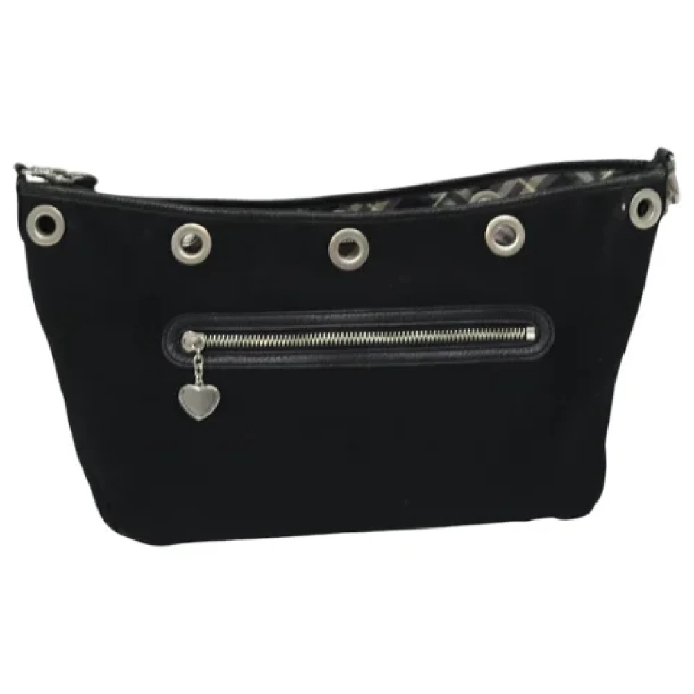 Burberry Vintage Pre-owned Canvas shoulder-bags Black Dames