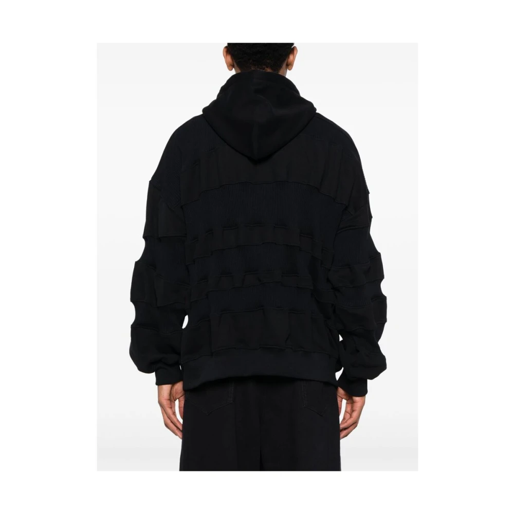 Botter Zwarte Hoodie met Rits Black Heren