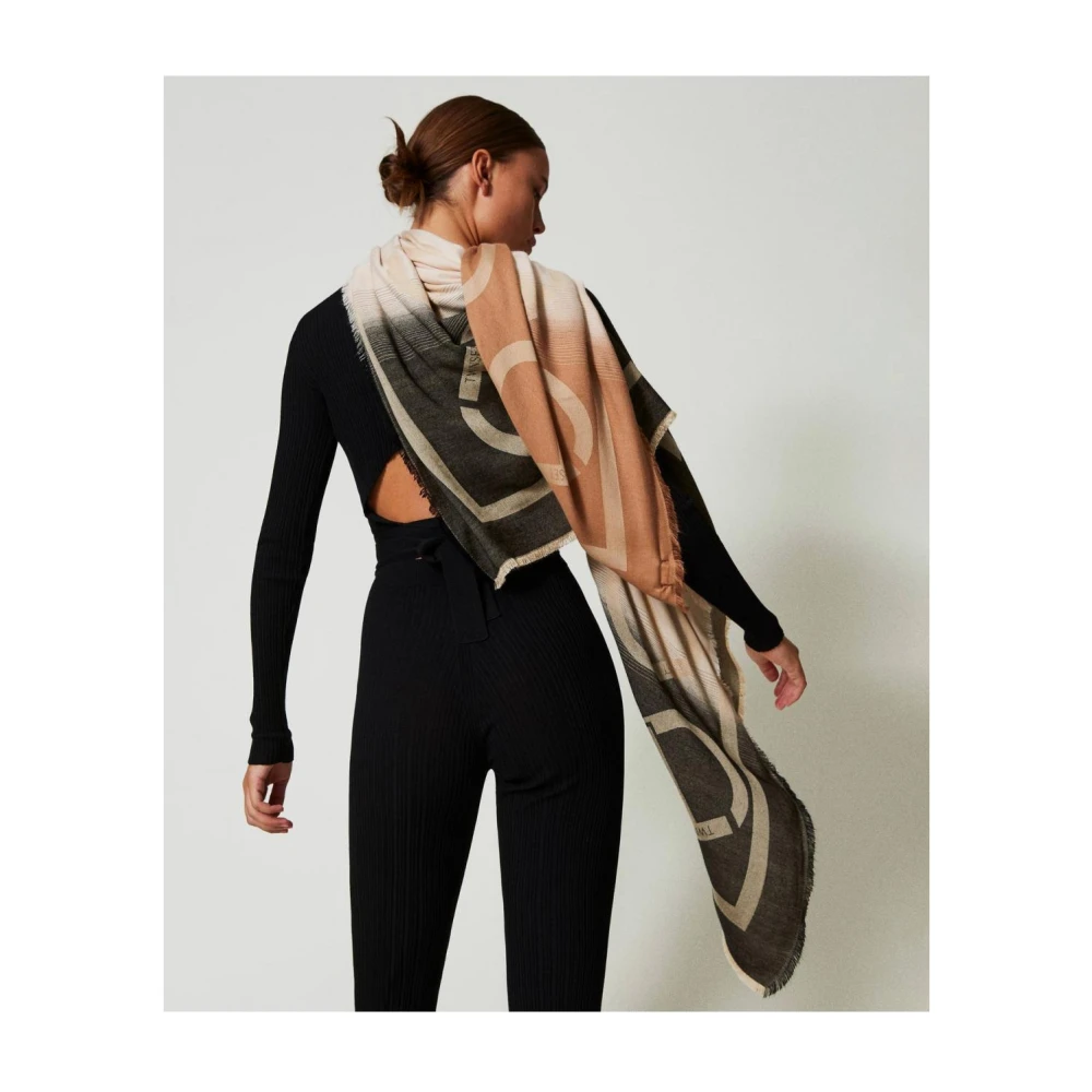 Twinset Viscose Sjaal Multicolor Dames