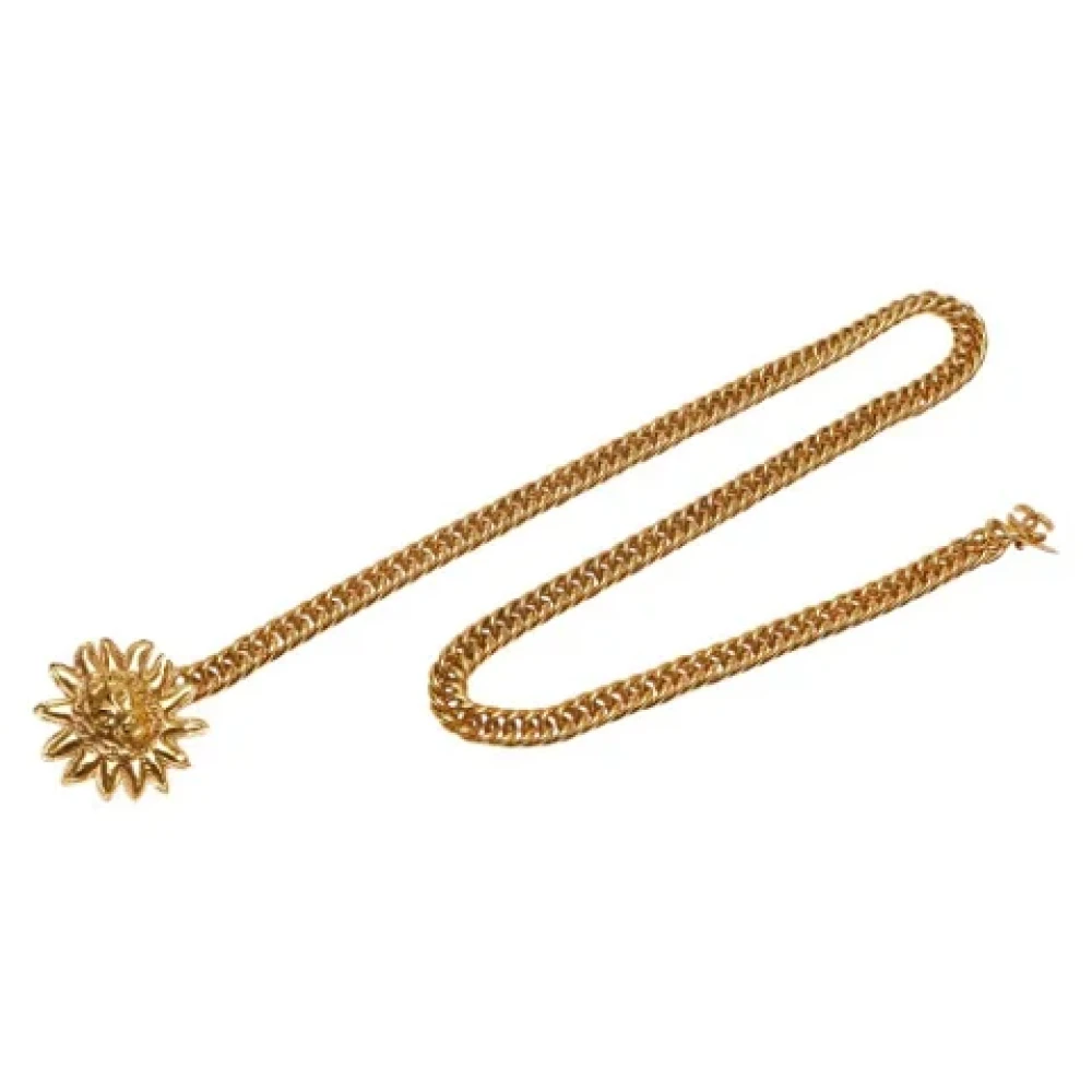 Chanel Vintage Pre-owned Fabric belts Yellow Dames