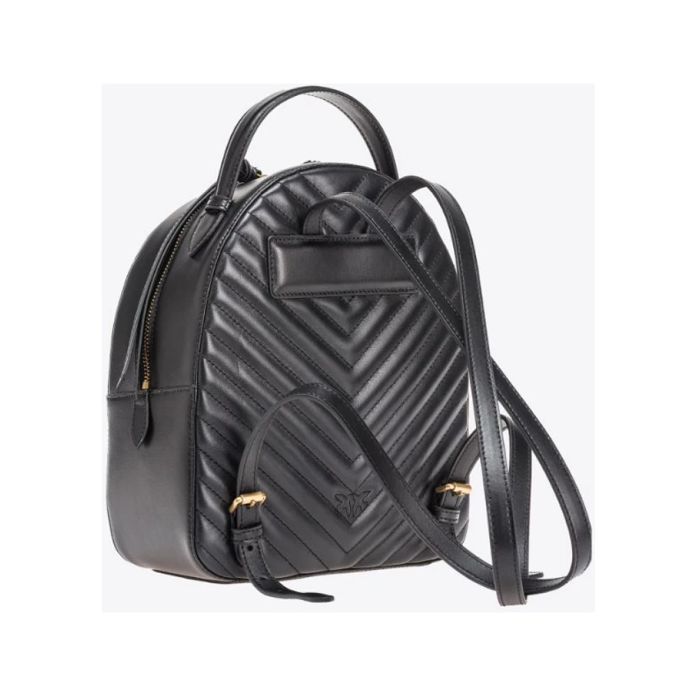 pinko Quilted Love Birds Rugzak Black Dames