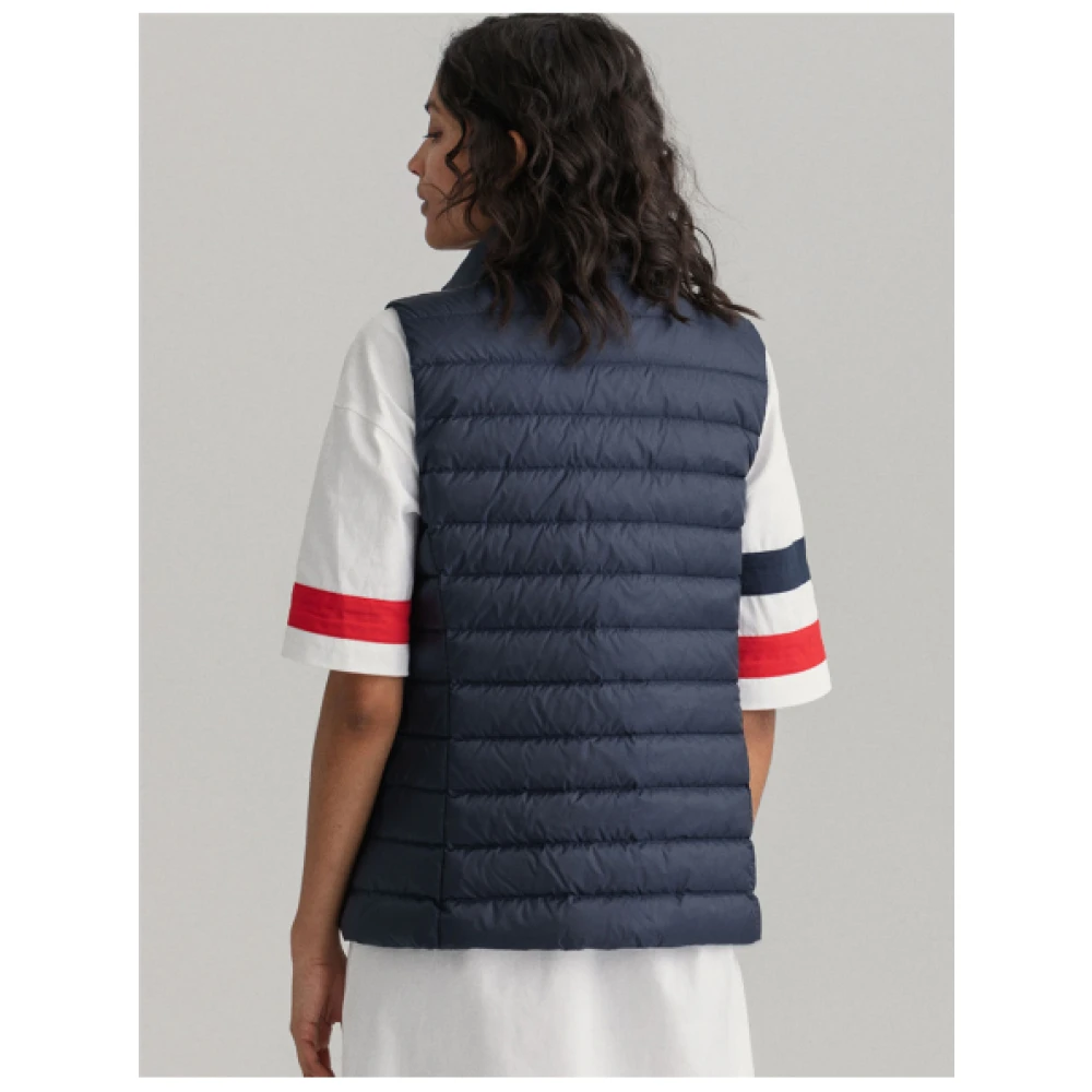 Gant Lichtgewicht mouwloze donsjas Blue Dames