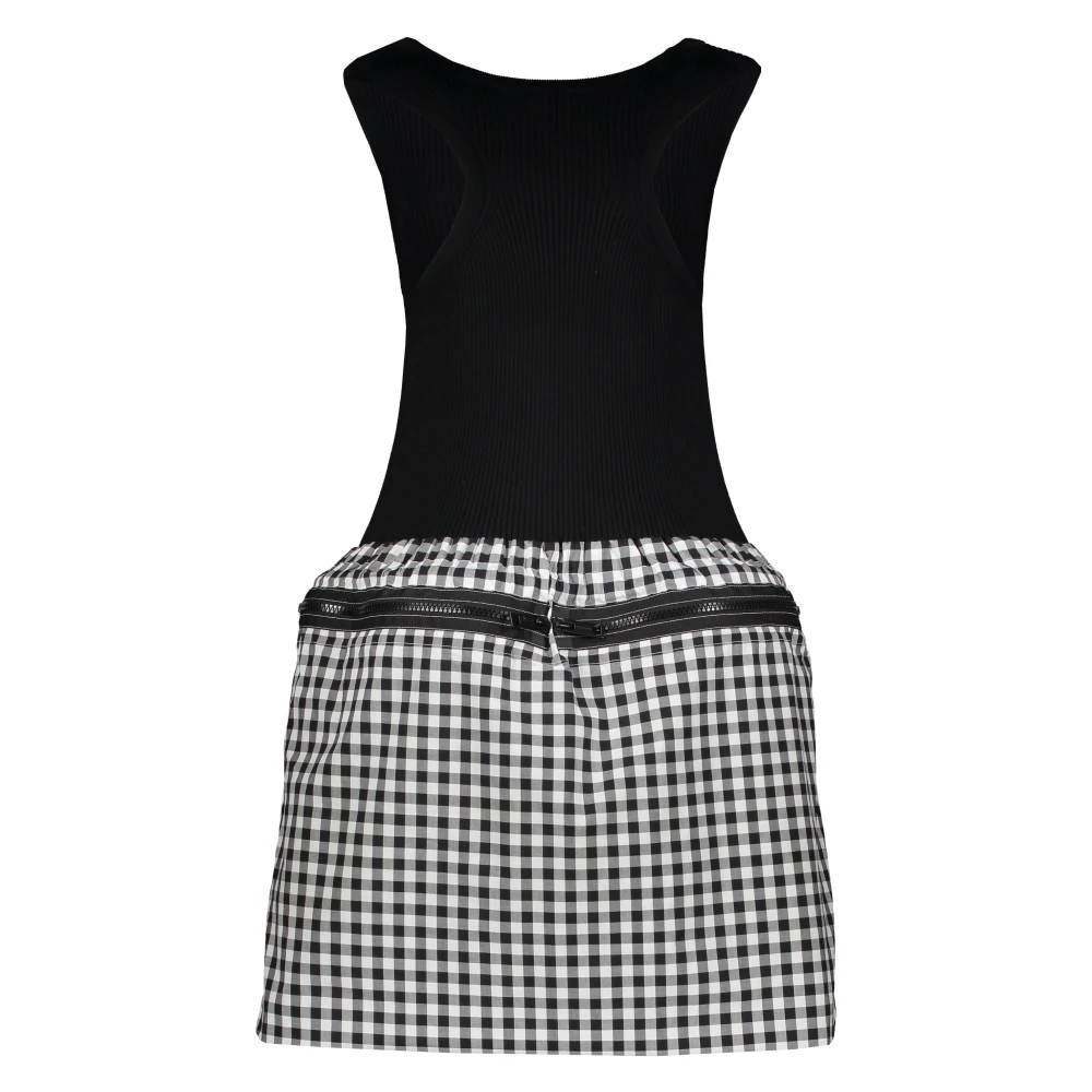 Burberry Geruite Jurk Black Dames