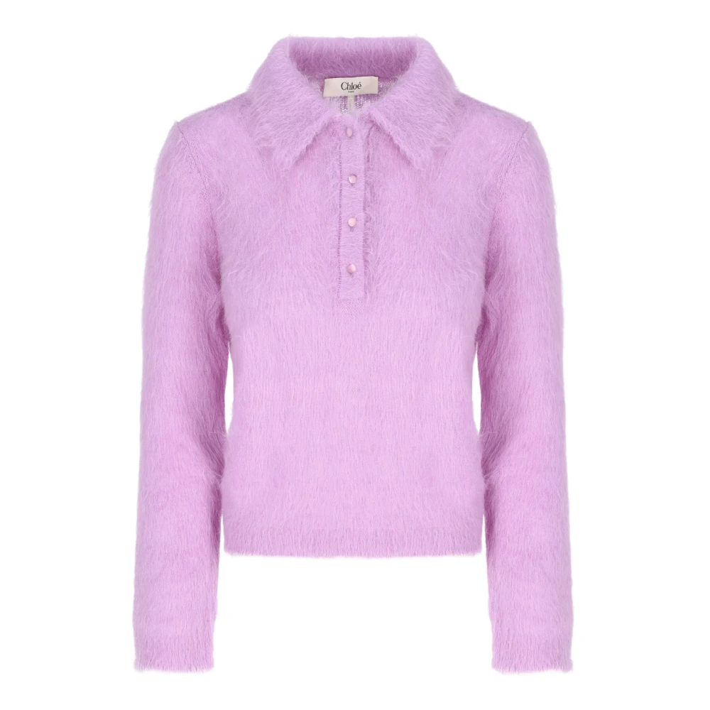 Chloé Round-Neck Knitwear - Female - Round-Neck Knitwear - Purple - M - Knitwear