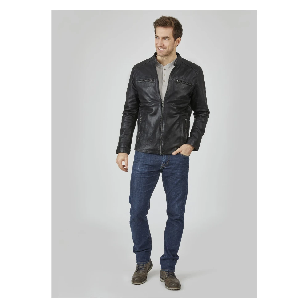 Bugatti Heren Leren Jas Bualberto Black Heren