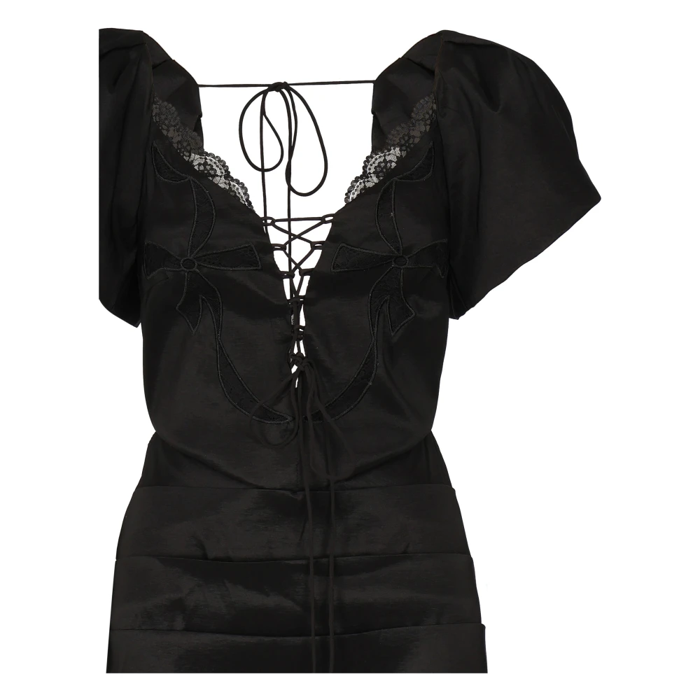For Love & Lemons Zwarte jurken met functionele schouder Black Dames